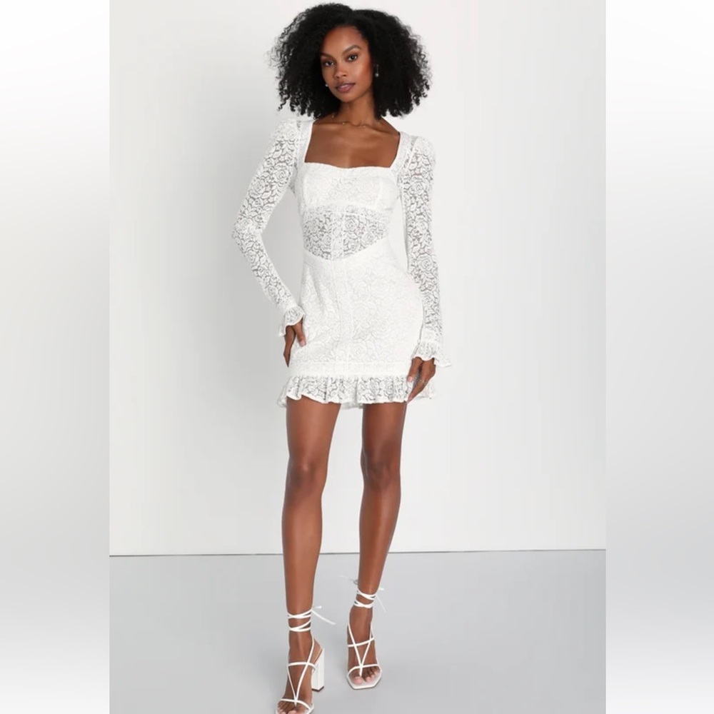Lulu's White Lace Dress